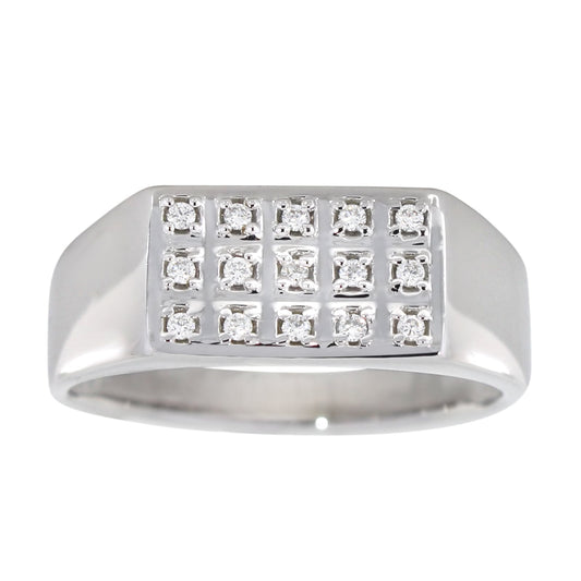 Signetring med Diamanter 0.20ct