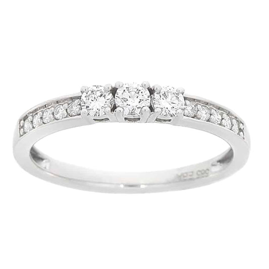 Diamantring i hvitt gull 0,45ct TWSI - Diamanthuset