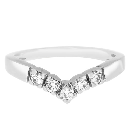 Diamantring i hvitt gull, 0.25ct TW/S