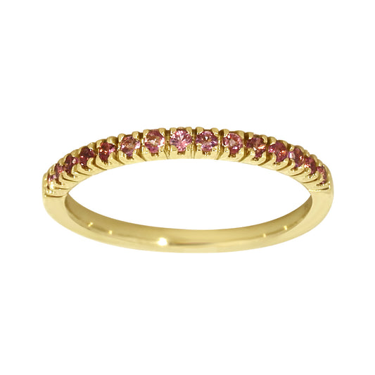 Ring i Gult Gull (585) med Rosa Turmalin 0,20ct