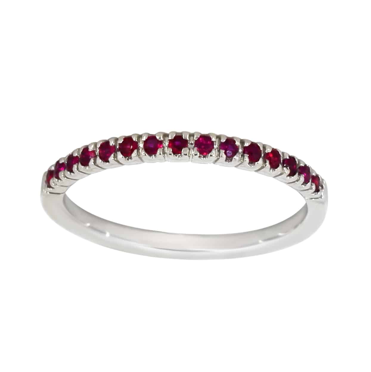Hvittgullsring med rubin 0,20ct
