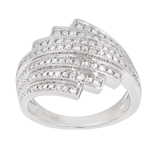 Diamantring i Hvitt/Gult Gull, 0.20CT TWSI