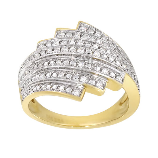 Diamantring i Hvitt/Gult Gull, 0.20CT TWSI