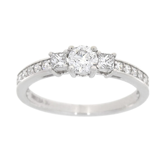 Trestens Diamantring i Hvit Gull (585) Med Tot. 0,70ct TWSI Diamanter