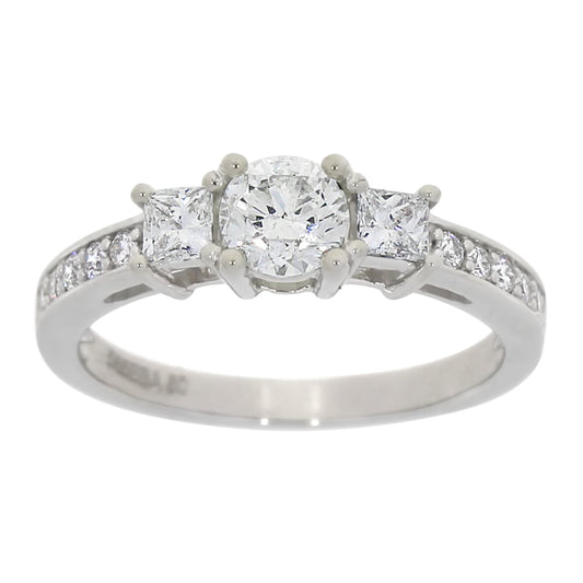 Trestens Diamantring i Hvit Gull (585) Med Tot. 1.00ct TWSI Diamanter