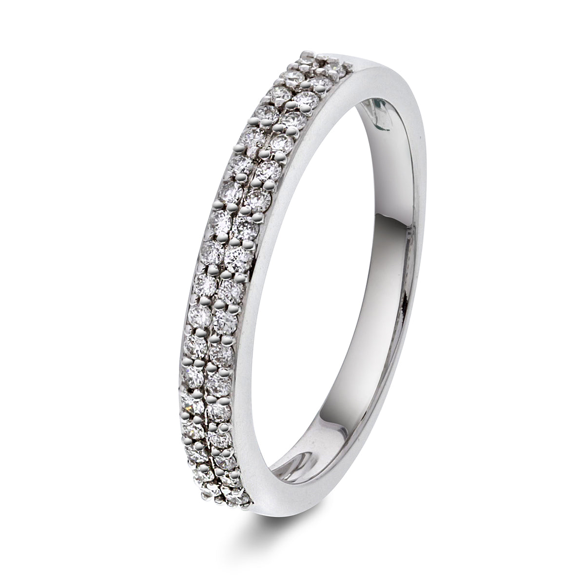 Diamantring i hvitt gull, 0.30ct TW/S