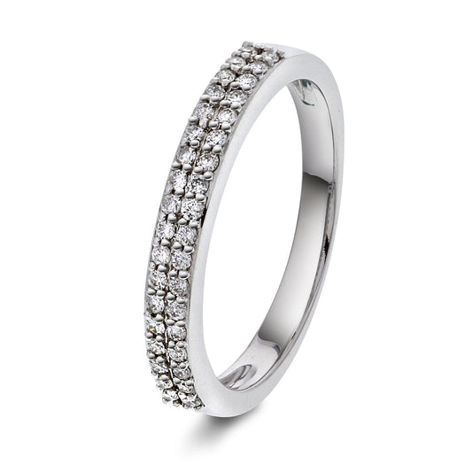 Diamantring i hvitt gull, 0.30ct TW/S