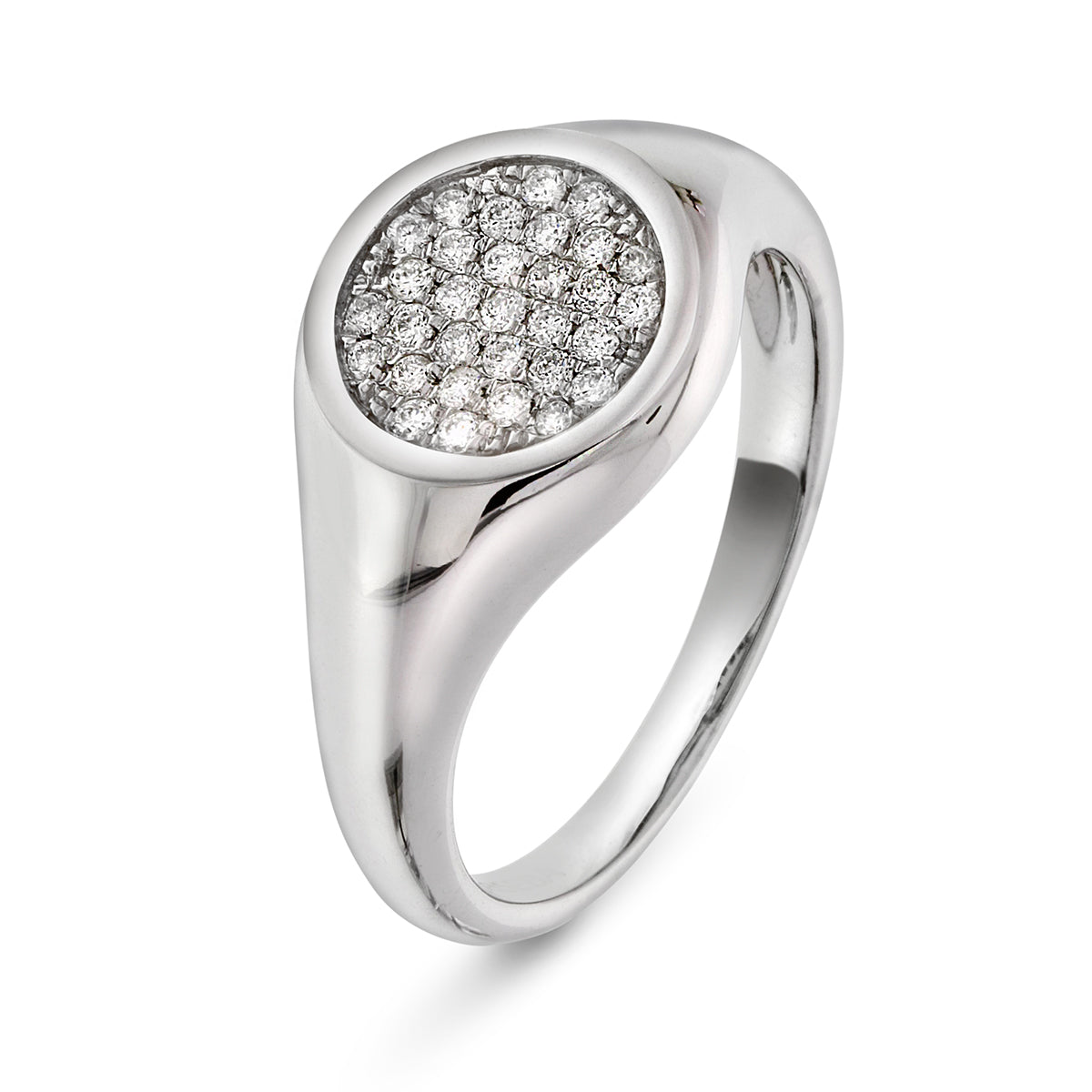 Diamantring i hvitt gull, 0.25ct TW/S