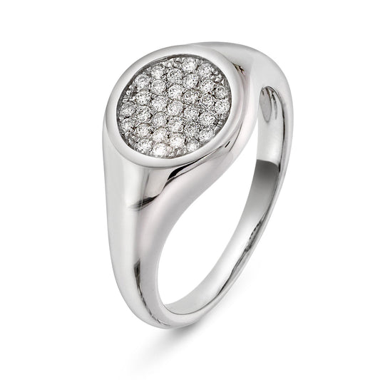 Diamantring i hvitt gull, 0.25ct TW/S