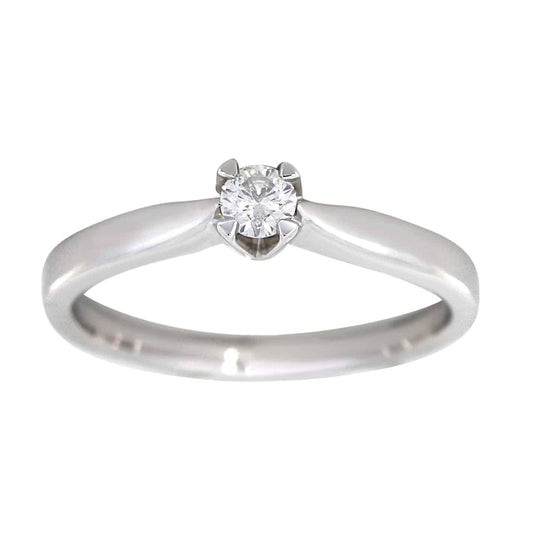 Adele enstens diamantring i hvitt gull, 0.10CT TWSI, Diamanthuset