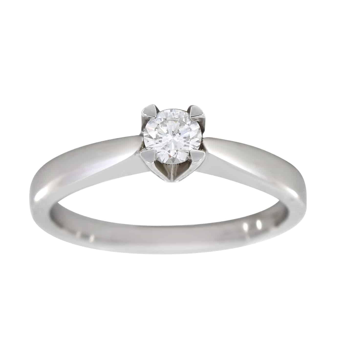 Adele enstens diamantring i hvitt gull, 0.10-0.50CT TWSI