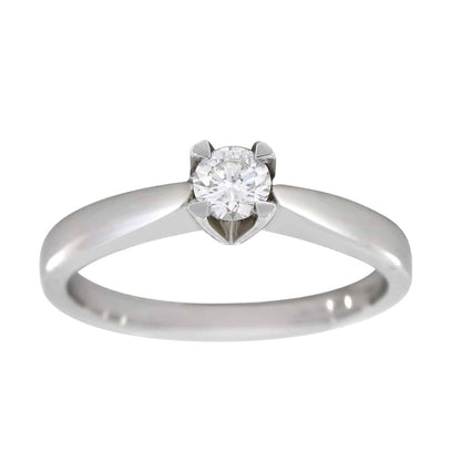 Adele enstens diamantring i hvitt gull, 0.10-0.50CT TWSI