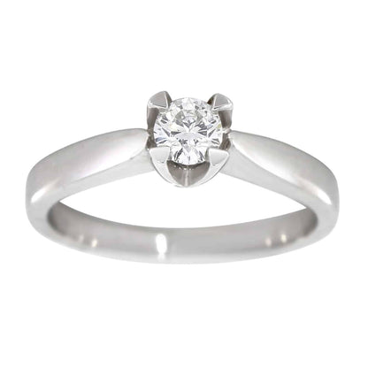 Adele enstens diamantring i hvitt gull, 0.10-0.50CT TWSI