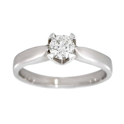 Adele enstens diamantring i hvitt gull, 0.10-0.50CT TWSI