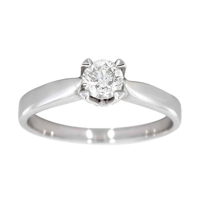 Adele enstens diamantring i hvitt gull, 0.10-0.50CT TWSI