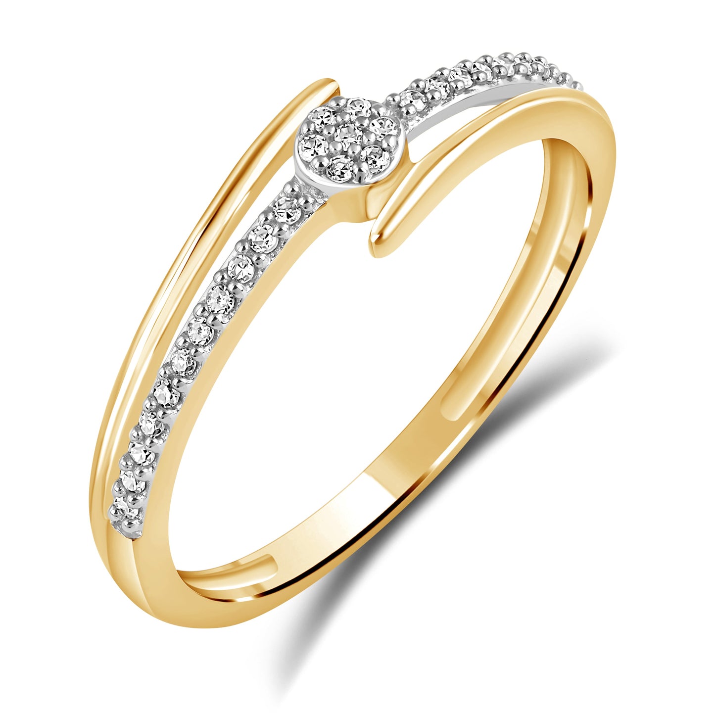 Elegant Diamantring, 0.12ct tw/si