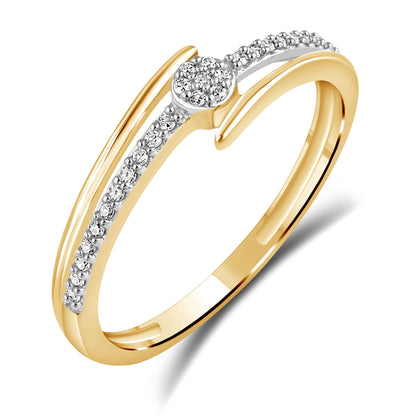 Elegant Diamantring, 0.12ct tw/si