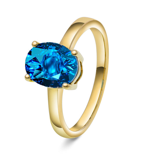 ODA Ring med Blå Topas fra HeleneV: Diamanthuset