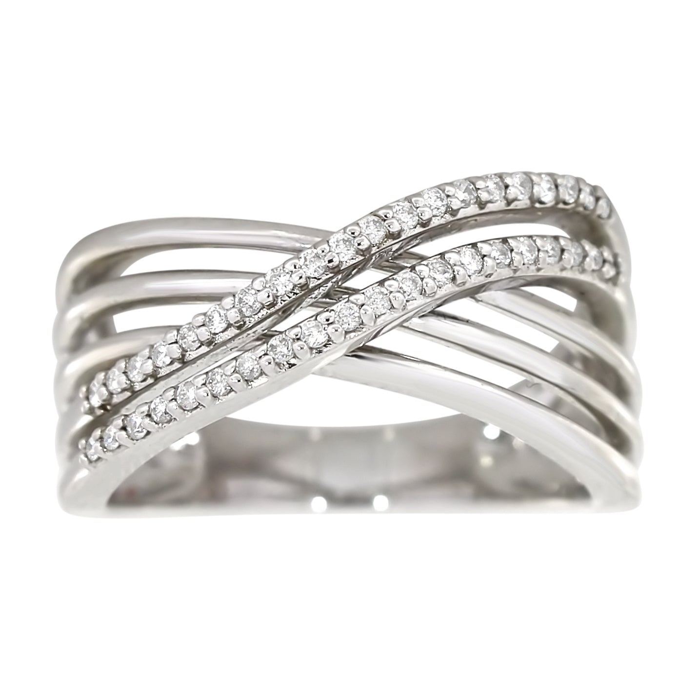 Diamantring i hvitt gull, 0.25ct TW/S