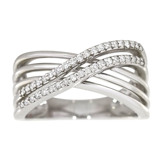 Diamantring i hvitt gull, 0.25ct TW/S