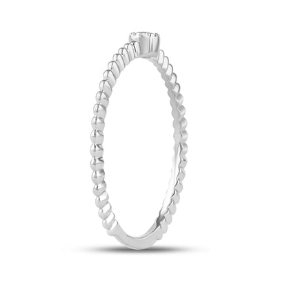 Diamantring i Hvitt/Gult Gull, 0.05CT TWSI