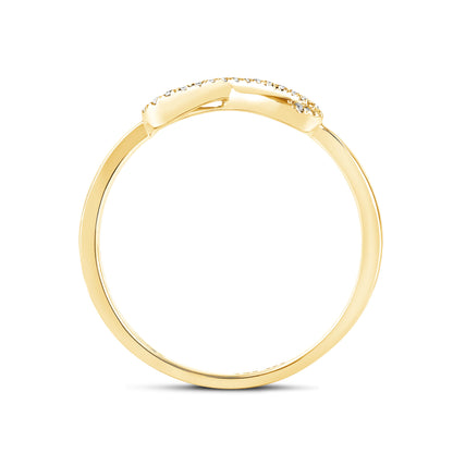 Diamantring i Hvitt/Gult Gull, 0.08CT TWSI