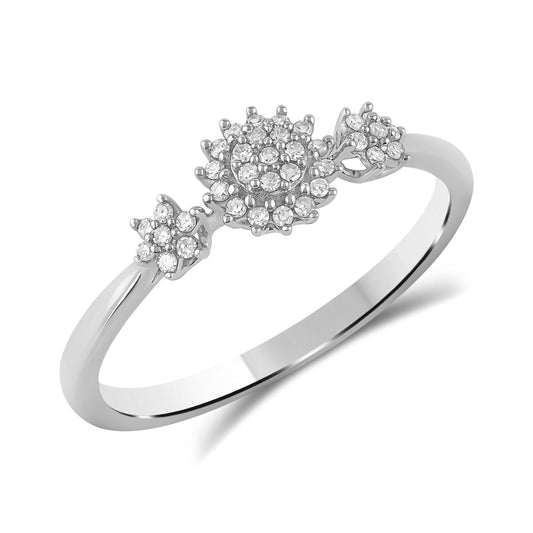 Diamantring 0,20ct tw/si i hvitt gull