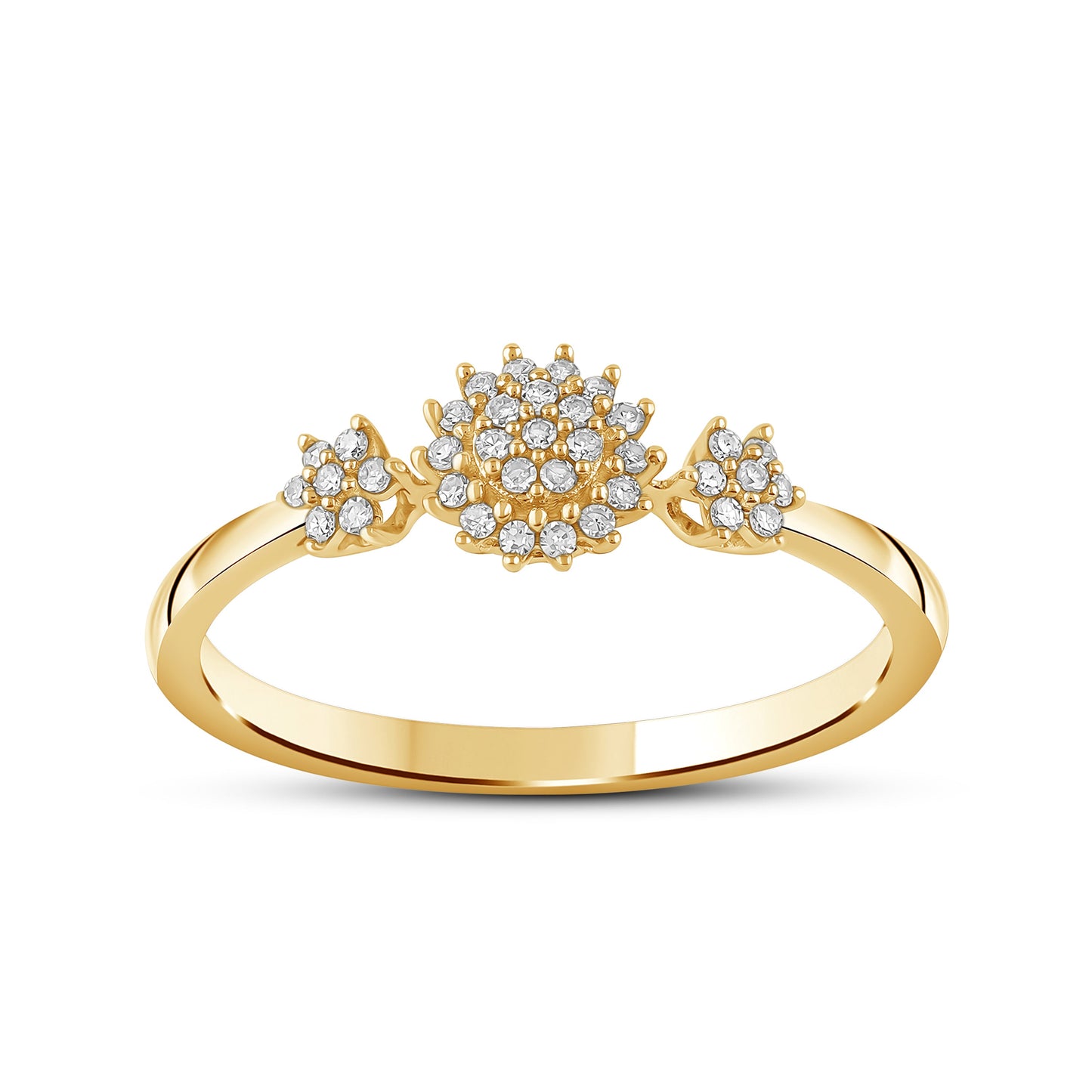 Diamantring 0,20ct tw/si i gult gull