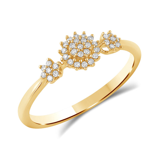 Diamantring 0,20ct tw/si i gult gull
