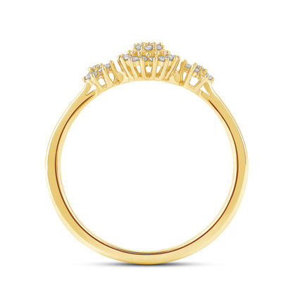 Diamantring 0,20ct tw/si i gult gull