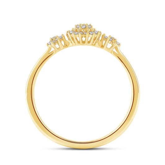 Diamantring 0,20ct tw/si i gult gull