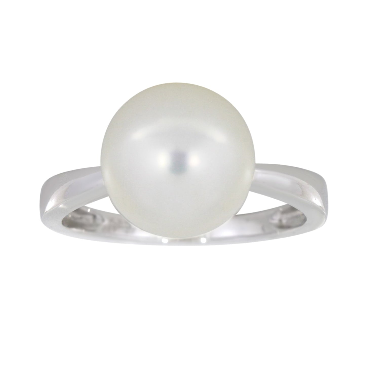 Perlering i 14kt Hvitt/Gult Gull, med 10 – 11mm Perle
