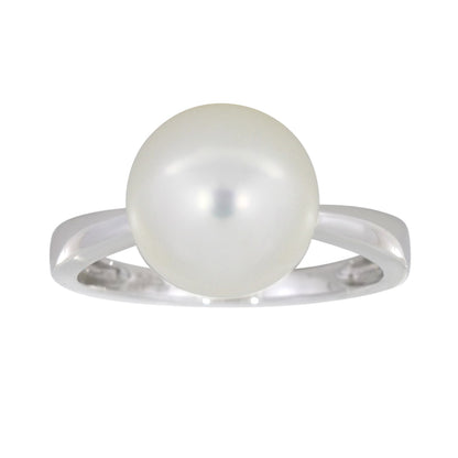 Perlering i 14kt Hvitt/Gult Gull, med 10 – 11mm Perle