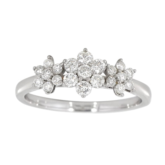 Rosettring i 14kt Hvitt Gull,, 0.50ct tw/si Diamanter