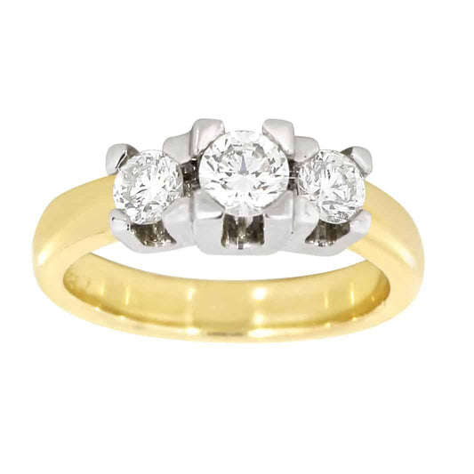 Diamantring i gult gull 0,75ct TW/SI - Diamanthuset