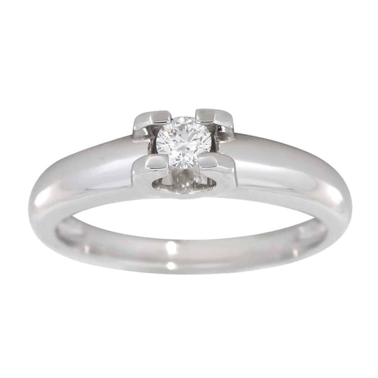 Carmen enstens diamantring i hvitt gull, 0.10CT TWSI - Diamanthuset