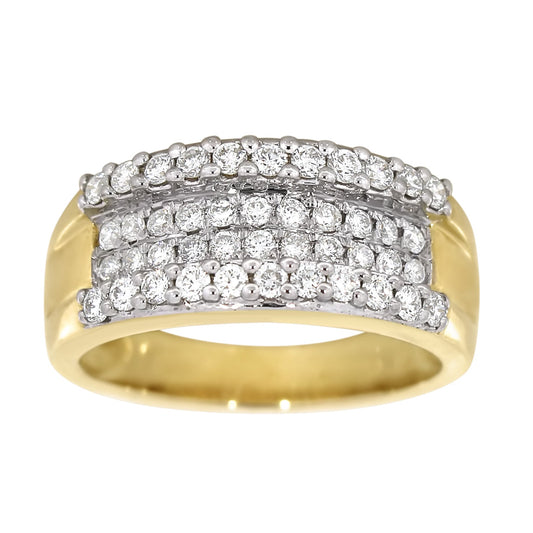 Diamantring i hvitt gull, 0.75CT TWSI