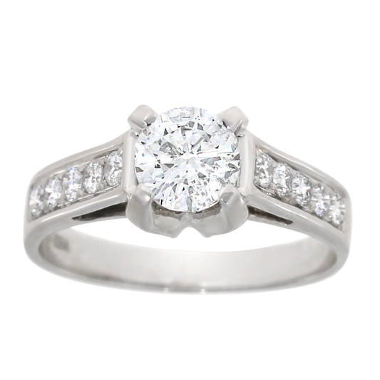 Diamantring i Hvitt Gull (585) med Tot. 1.40ct TWSI Diamanter