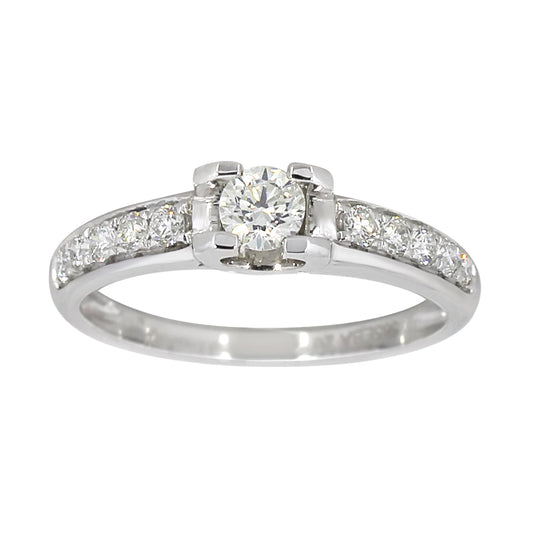 Carmen Diamantring i Hvitt Gull (585) med tot. 0.45ct TWSI Diamanter