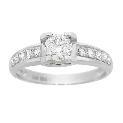 Diamantring i hvitt gull, 0.80CT TWSI - Diamanthuset