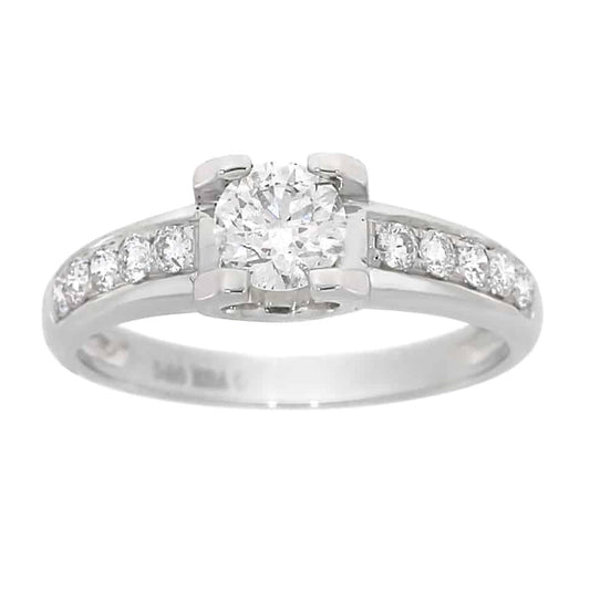 Diamantring i hvitt gull, 0.80CT TWSI - Diamanthuset
