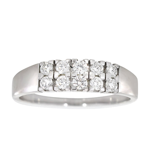 Rekkering med Diamanter i hvitt gull, 0.50ct TW/SI