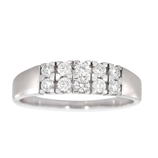 Diamantring i hvitt gull, 0.70CT TWSI - Diamanthuset