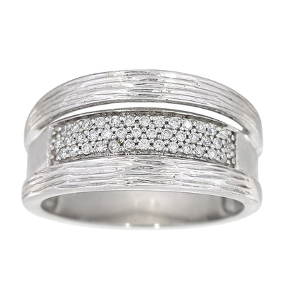 Diamantring i Hvitt/Gult Gull, 0.25CT TWSI