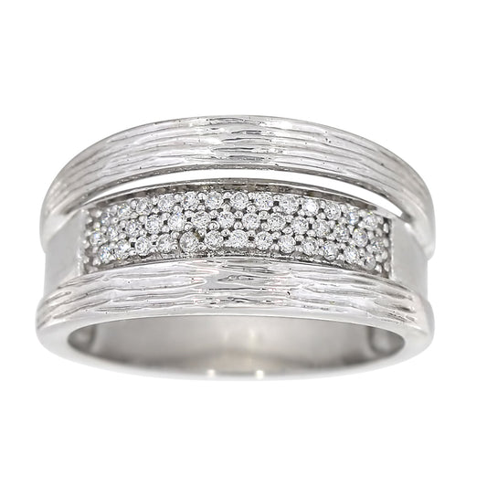 Diamantring i Hvitt/Gult Gull, 0.25CT TWSI