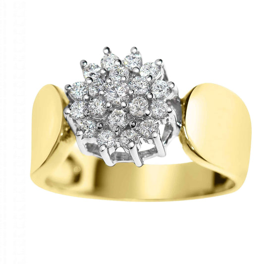 Diamantring i gult gull, 0.50CT TWSI - Diamanthuset