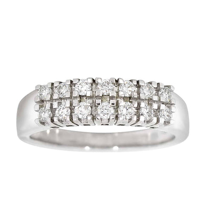 Diamantring i gult og hvitt gull, 0.36CT TWSI