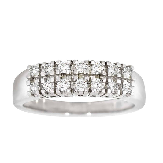 Diamantring i gult og hvitt gull, 0.36CT TWSI