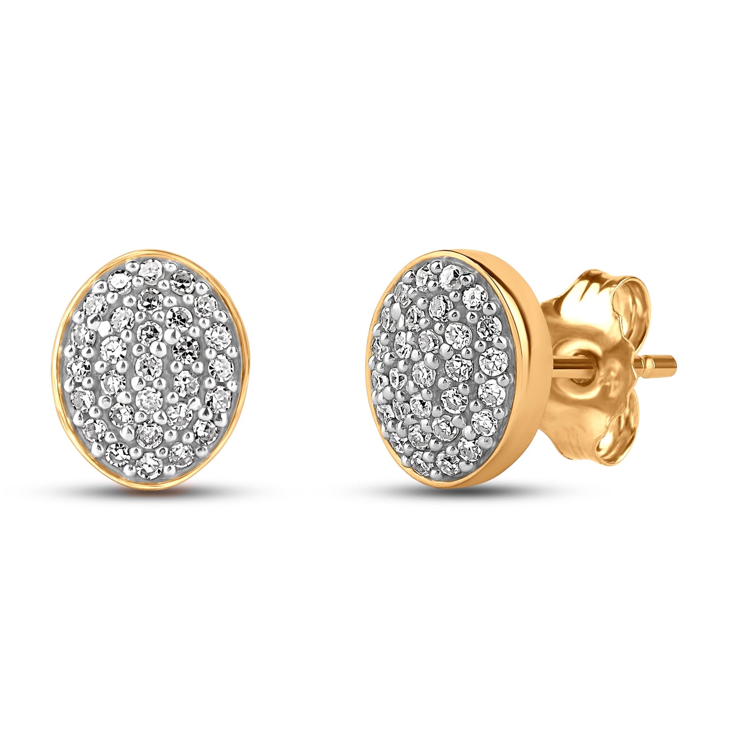 Diamantørepynt 0,22ct tw/si i Hvitt/Gult Gull