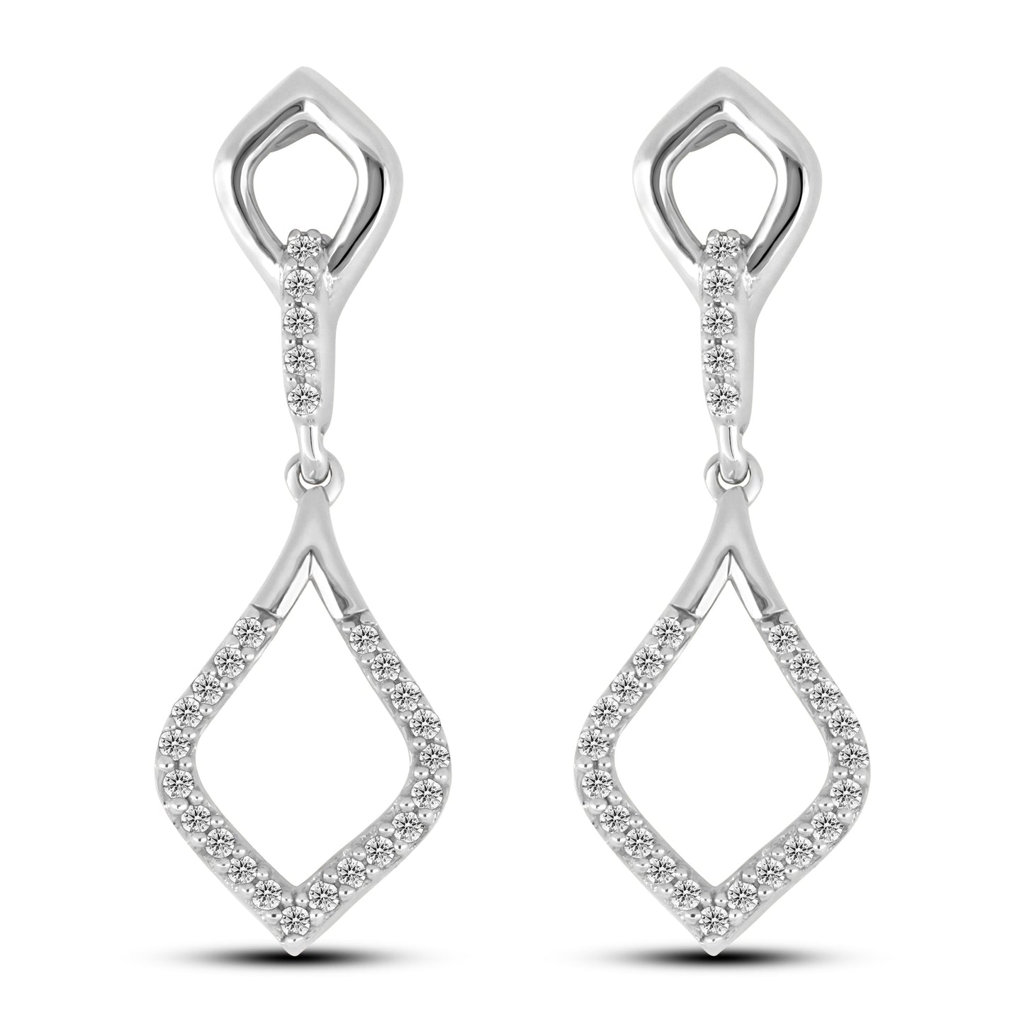 Diamantørepynt i 14kt Hvitt Gull (585), 0.20ct TW/SI Diamanter